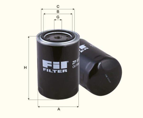 Ölfilter Fil Filter - ZP517 passend zu BOBCAT