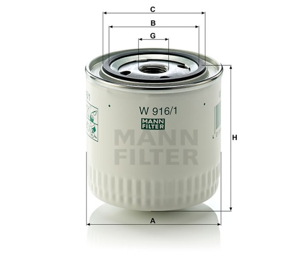 Ölfilter Mann Hummel - W 916/1 passend zu RENAULT VI