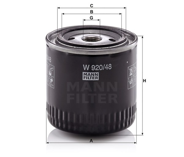 Ölfilter Mann Hummel - W 920/48 passend zu RENAULT VI